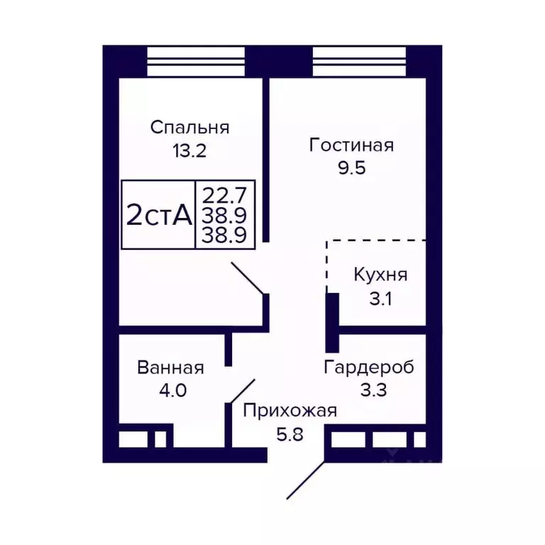 2-к кв. Новосибирская область, Новосибирск ул. Грибоедова (38.9 м) - Фото 0