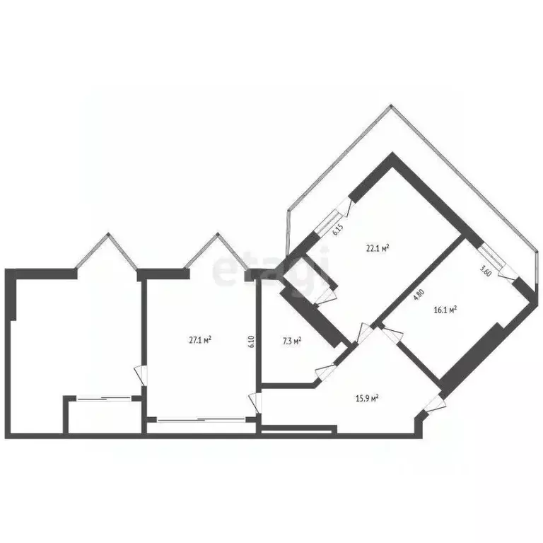 3-к кв. Севастополь ул. Лермонтова, 8 (119.3 м) - Фото 2