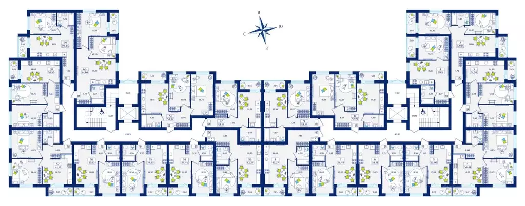 2-к кв. Калининградская область, Зеленоградск  (54.64 м) - Фото 2