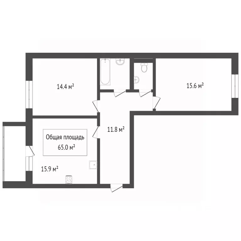 2-к кв. Новосибирская область, Новосибирск Пролетарская ул., 271/3 ... - Фото 2