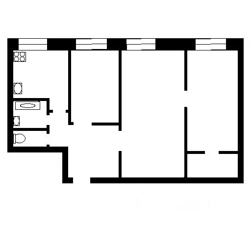 3-к кв. Москва 6-я Кожуховская ул., 23 (56.1 м) - Фото 1