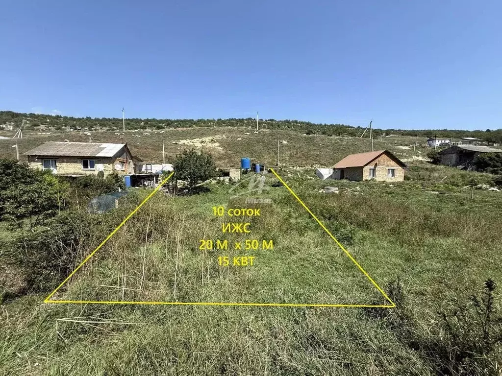 Участок в Севастополь с. Камышлы, ул. Орта-Мале, 25 (10.0 сот.) - Фото 1