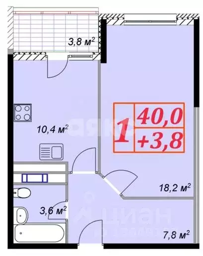 1-к кв. Краснодарский край, Анапа Владимирская ул., 150 (44.0 м) - Фото 2