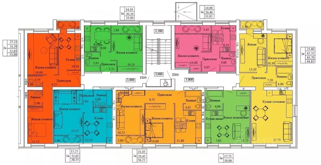 Студия Ивановская область, Кохма Просторный мкр,  (30.0 м) - Фото 2