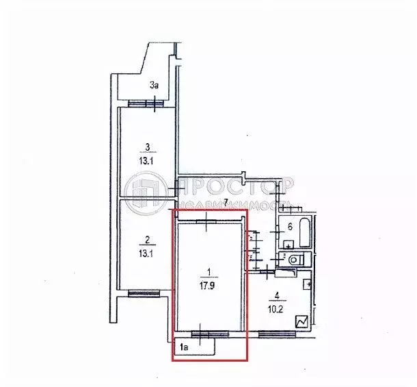 Комната Москва ул. Генерала Белова, 7К1 (17.9 м) - Фото 1