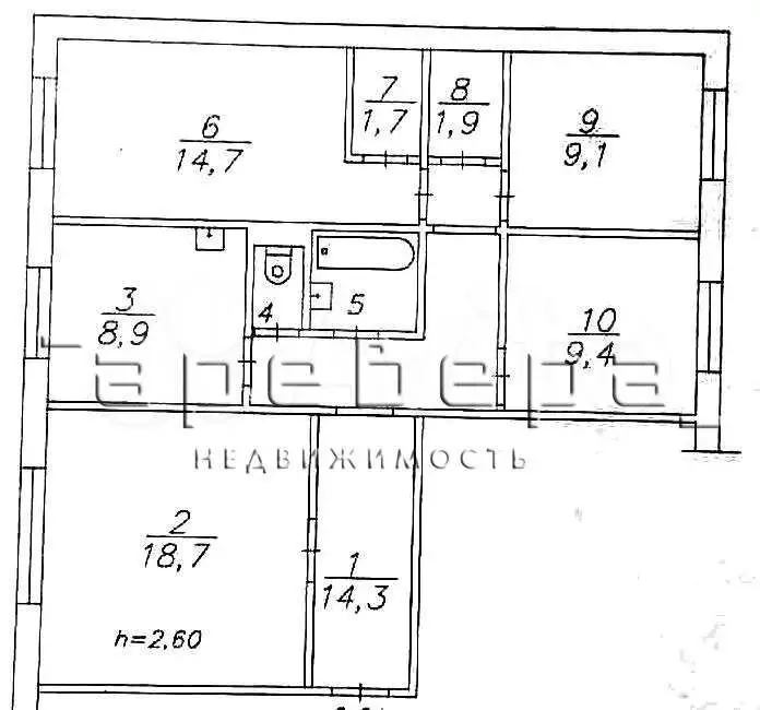 4-к. квартира, 82,3 м, 1/10 эт. - Фото 0