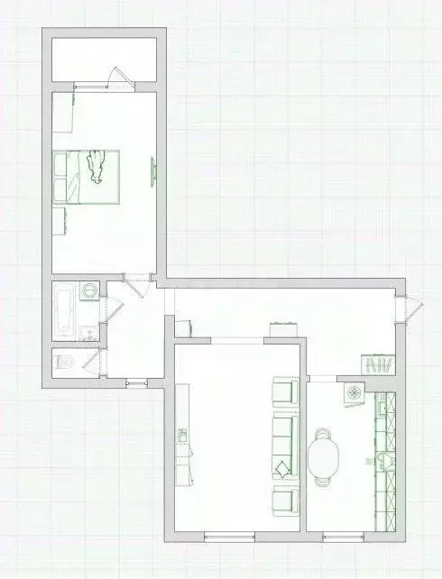 2-к кв. Калужская область, Обнинск ул. Аксенова, 18 (60.0 м) - Фото 2