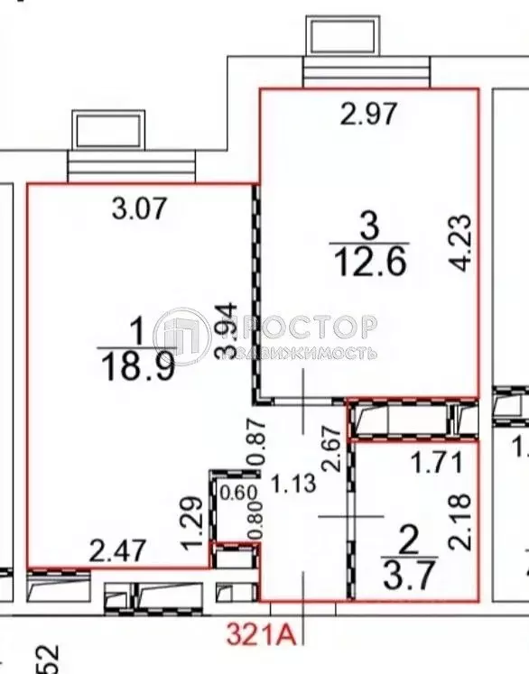1-к кв. Москва ул. Корнейчука, 27 (35.2 м) - Фото 2