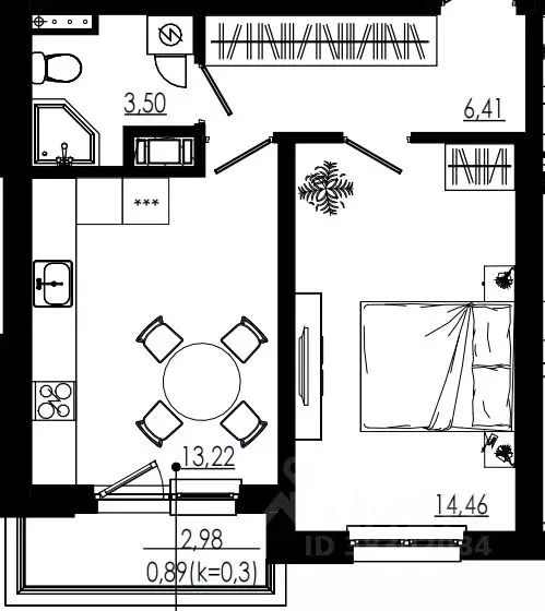 1-к кв. Ленинградская область, Тосненский район, Форносовское ... - Фото 1