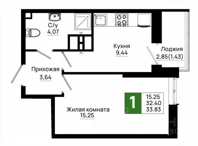1-к кв. Ростовская область, Ростов-на-Дону Нефтекачка кв-л, Октябрь ... - Фото 0