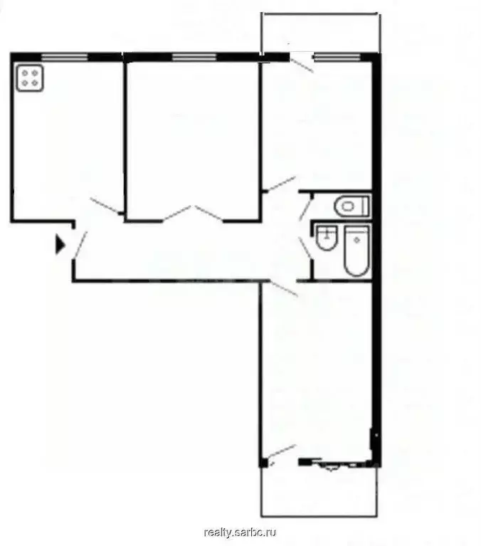 Студия Липецкая область, Елец Клубная ул., 1А (31.0 м) - Фото 2