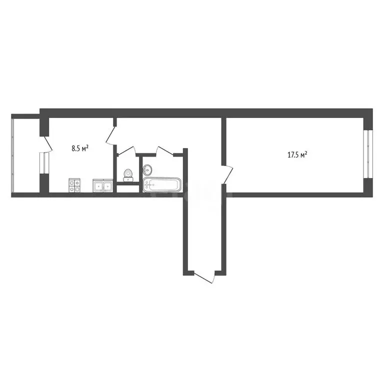 1-комнатная квартира: Архангельск, Московский проспект, 55к2 (33 м) - Фото 1