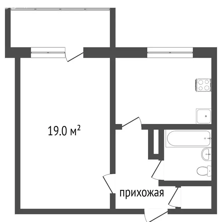 1-комнатная квартира: Вологда, Профсоюзная улица, 23 (34.8 м) - Фото 1