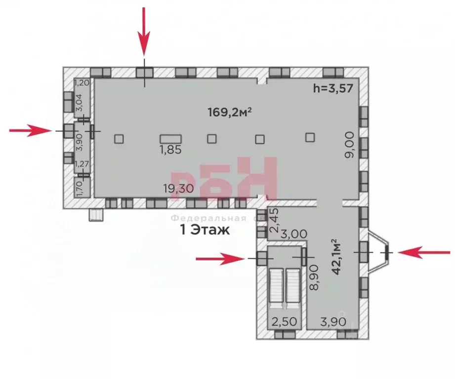 Торговая площадь в Тюменская область, Тюмень ул. Герцена, 95А (584 м) - Фото 2