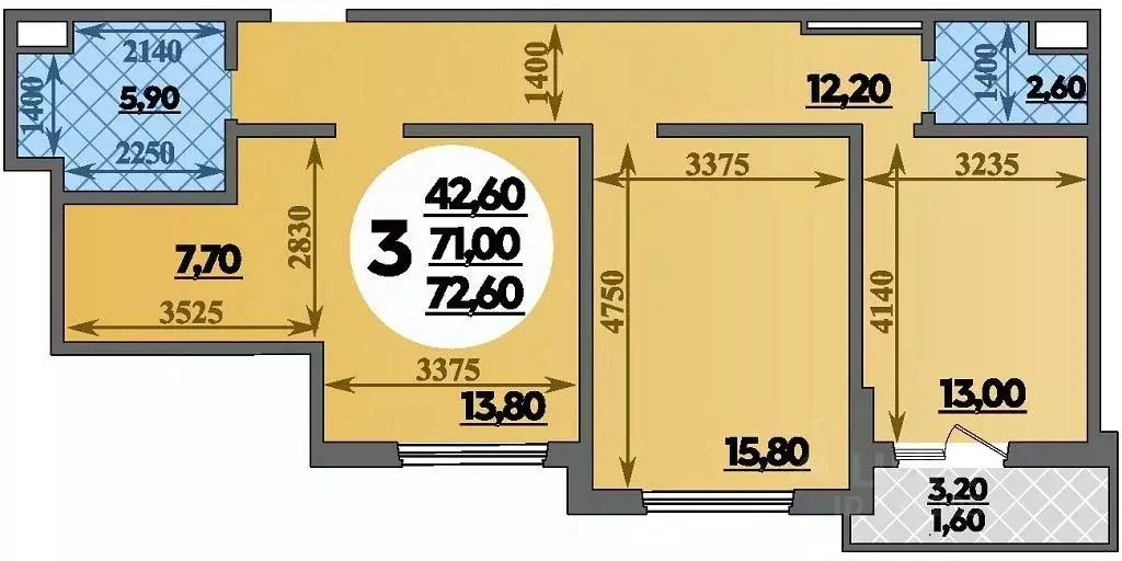 3-к кв. Краснодарский край, Краснодар ул. Героев-Разведчиков, 11/2 ... - Фото 0