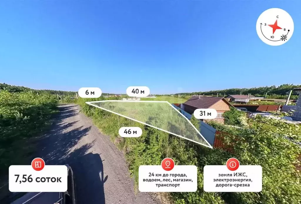 Участок в Тюменская область, Тюменский муниципальный округ, д. Якуши ... - Фото 1