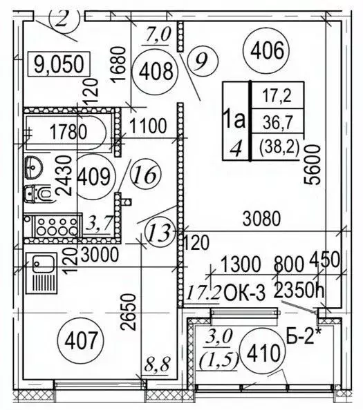 1-к кв. Камчатский край, Елизовский муниципальный округ, пос. ... - Фото 1