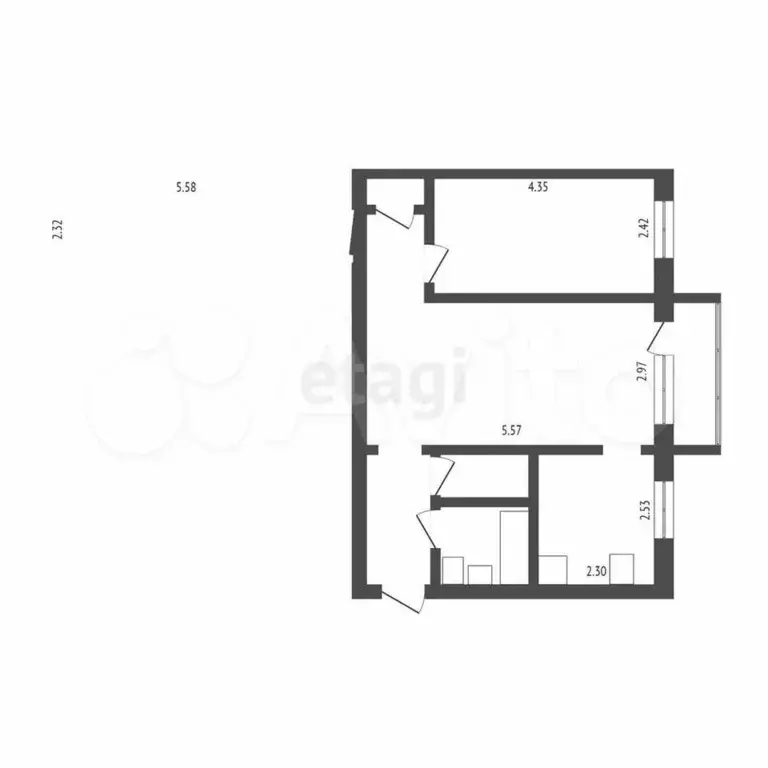 2-к. квартира, 41 м, 5/5 эт. - Фото 0
