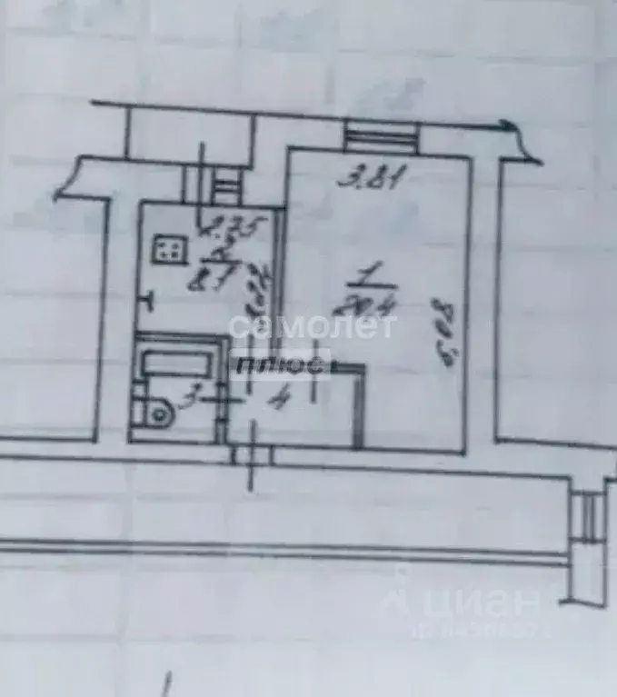 1-к кв. Калужская область, Калуга бул. Моторостроителей, 4 (36.0 м) - Фото 2