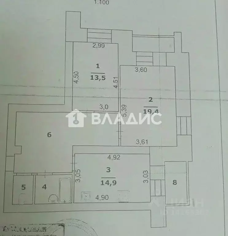 2-к кв. Белгородская область, Белгород ул. Щорса, 51 (73.4 м) - Фото 2