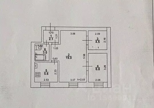 3-к кв. Саратовская область, Вольск 1 Мая ул., 6 (41.0 м) - Фото 1