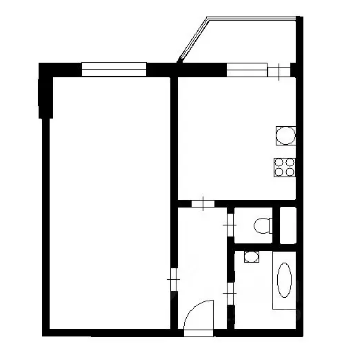 1-к кв. Санкт-Петербург ул. Антонова-Овсеенко, 5к1 (34.5 м) - Фото 2