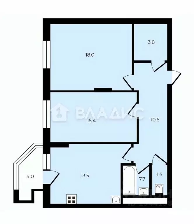 2-к кв. Московская область, Истра Восточный мкр, ул. Имени Героя ... - Фото 2