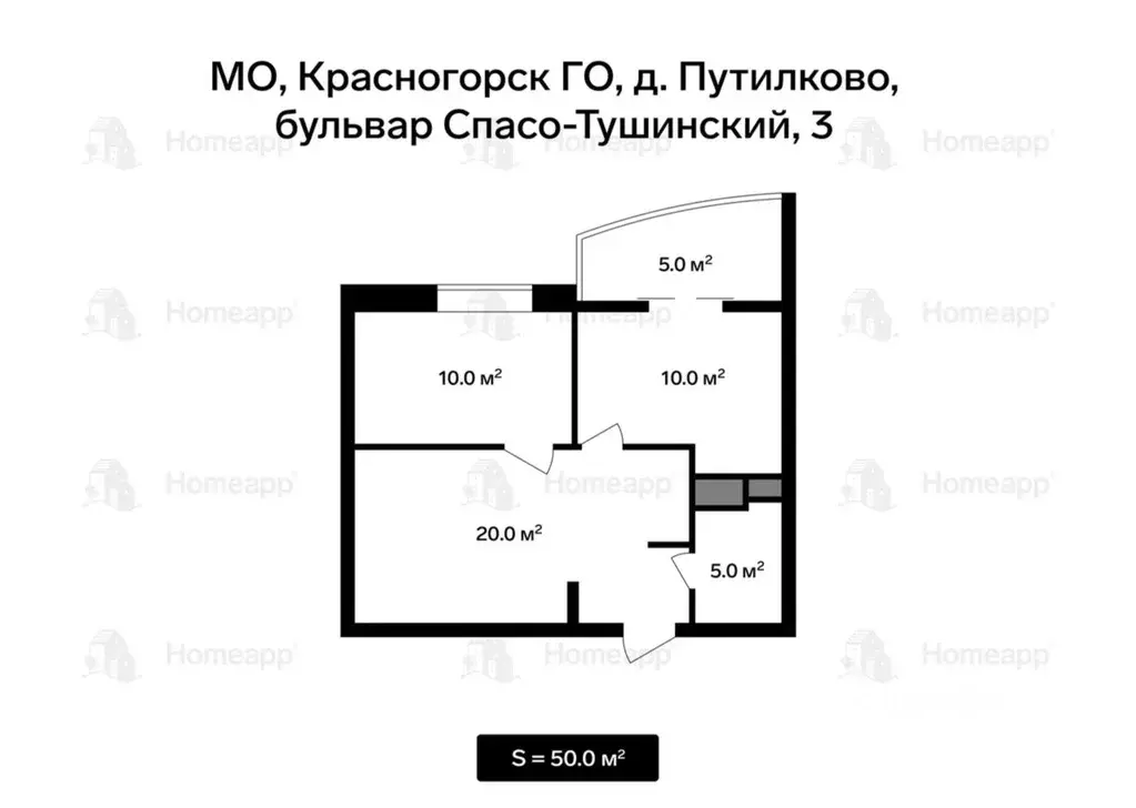 2-к кв. Московская область, Красногорск городской округ, д. Путилково ... - Фото 1