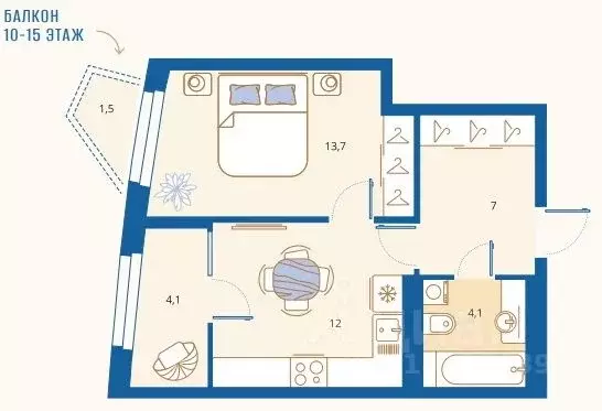 1-к кв. Пензенская область, Пенза Арбеково жилрайон, Дальнее Арбеково ... - Фото 2