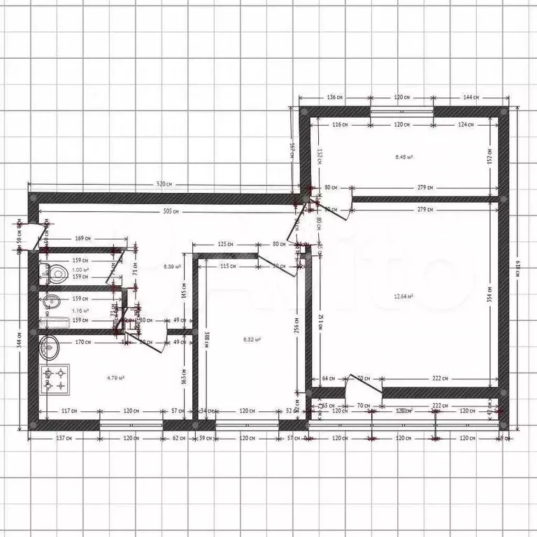 3-к. квартира, 58,1 м, 5/5 эт. - Фото 0