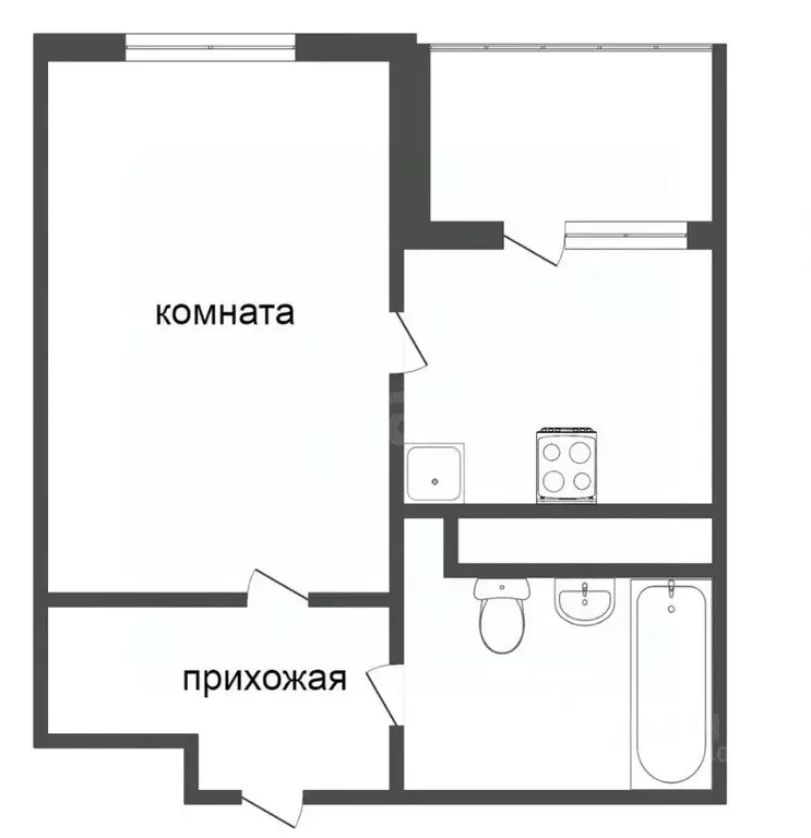 1-к кв. Тюменская область, Тюмень ул. Бакинских Комиссаров, 3 (32.9 м) - Фото 1