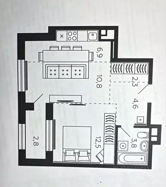 1-к кв. Башкортостан, Уфа ул. Энтузиастов, 7 (42.3 м) - Фото 0