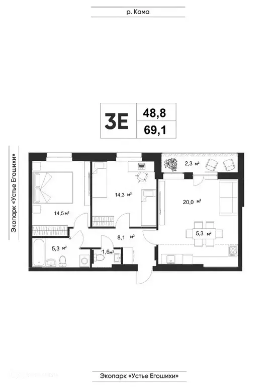 Продаётся 3-к квартира, 71.4 м - Фото 0