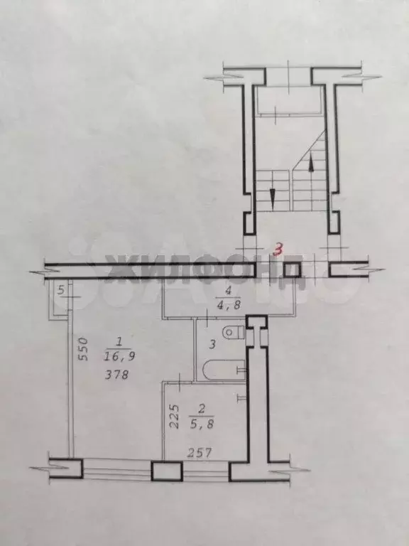 1-к. квартира, 31 м, 1/5 эт. - Фото 0