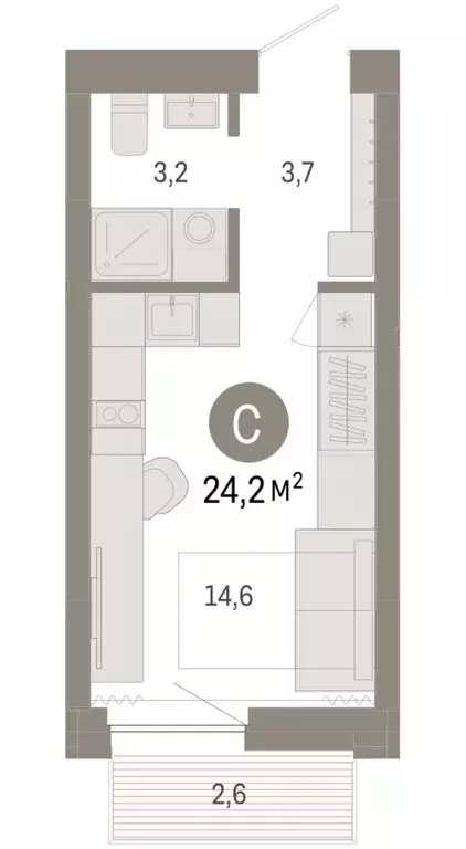 Квартира-студия: Екатеринбург, жилой район Юго-Западный, жилой ... - Фото 2