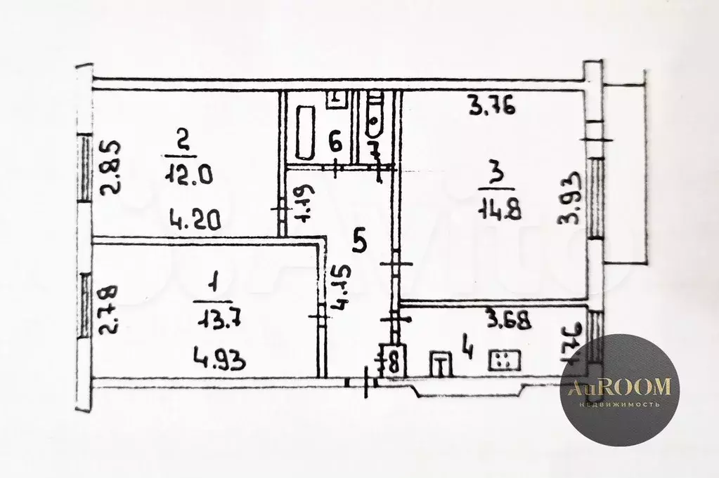 3-к. квартира, 57,9 м, 3/5 эт. - Фото 0