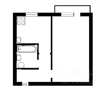 1-к кв. Новосибирская область, Новосибирск ул. Доватора, 19/4 (21.7 м) - Фото 1