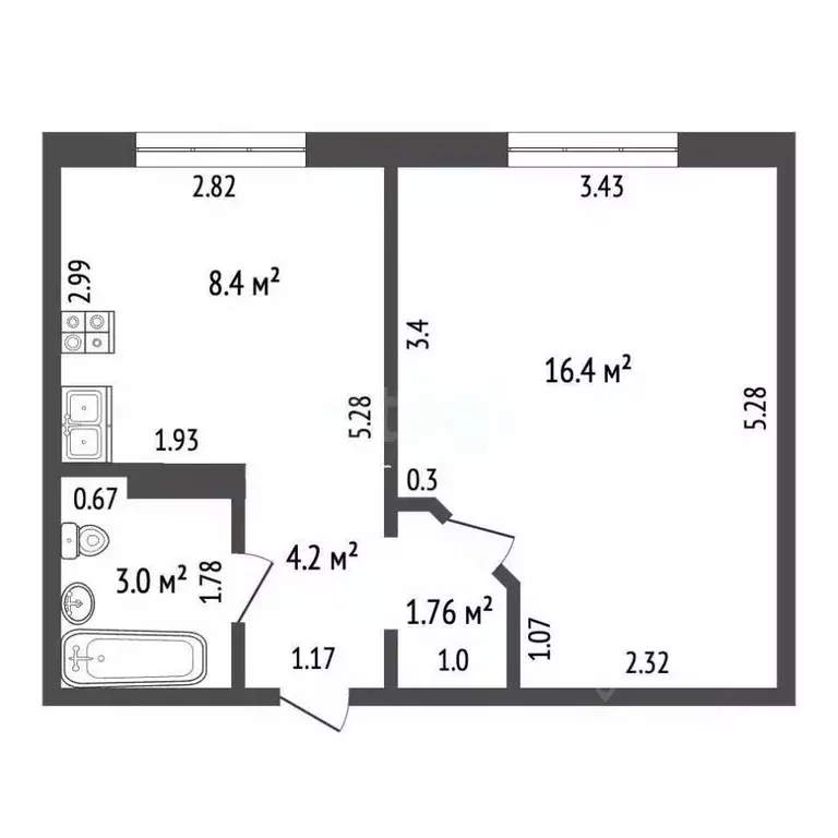 1-к кв. Нижегородская область, Нижний Новгород Бурнаковская ул., 83 ... - Фото 2