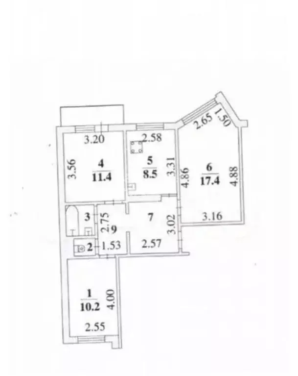 3-к кв. Липецкая область, Липецк бул. Сергея Есенина, 4 (63.0 м) - Фото 2