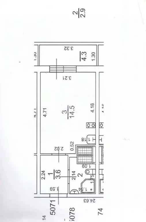 Студия Санкт-Петербург ул. Плесецкая, 10 (26.0 м) - Фото 1