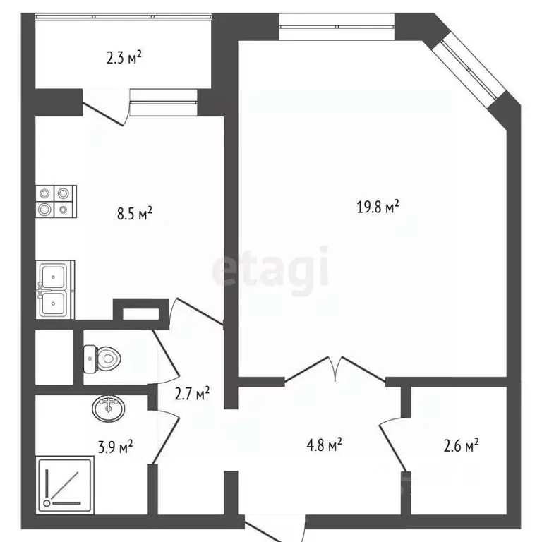 1-к кв. Московская область, Солнечногорск Рекинцо-2 мкр, ул. ... - Фото 2