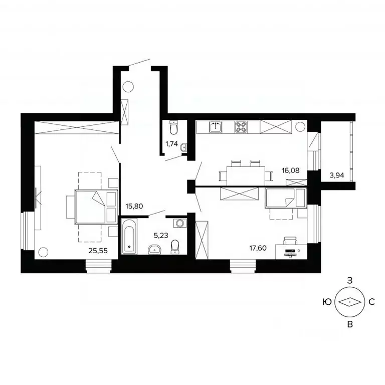 3-к кв. Свердловская область, Березовский бул. Малахитовый (86.2 м) - Фото 1