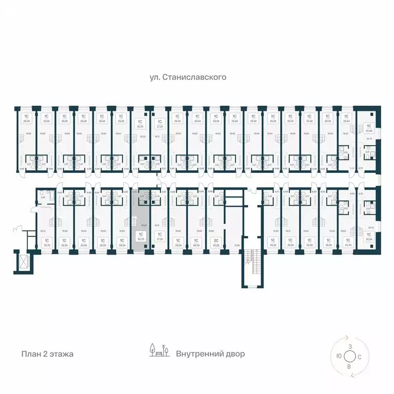 Квартира-студия: Новосибирск, улица Станиславского, 25 (30.33 м) - Фото 1