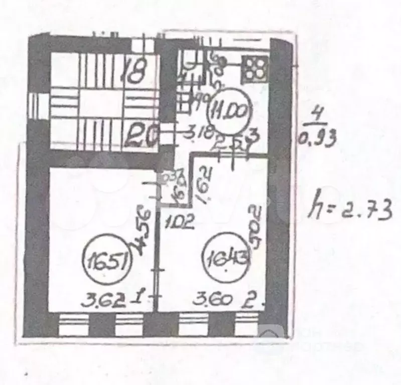 2-к. квартира, 44,9 м, 2/4 эт. - Фото 0