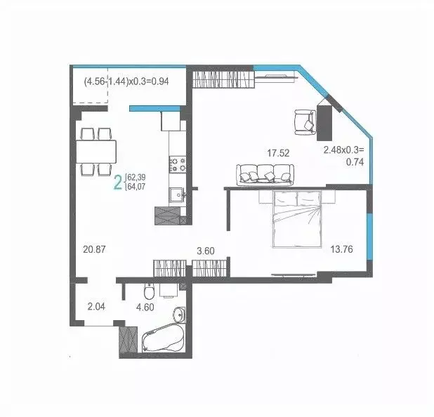 2-к кв. Крым, Ялта ул. Кирова, 155Ак1 (64.07 м) - Фото 1