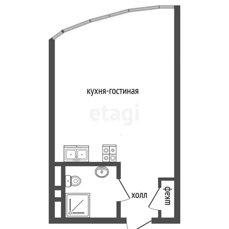 Квартира-студия: Анапа, Астраханская улица, 97 (21.1 м) - Фото 0