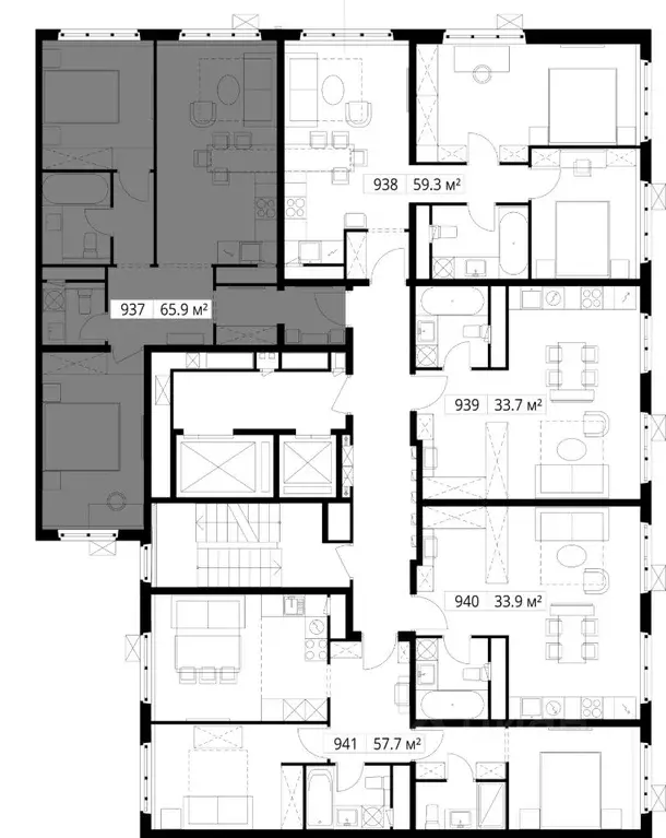 2-к кв. Московская область, Ленинский городской округ, д. Сапроново, ... - Фото 2