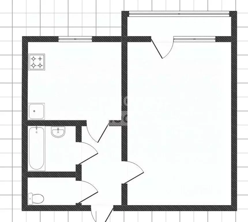 1-к кв. Липецкая область, Липецк Осенний проезд, 2А (31.1 м) - Фото 2