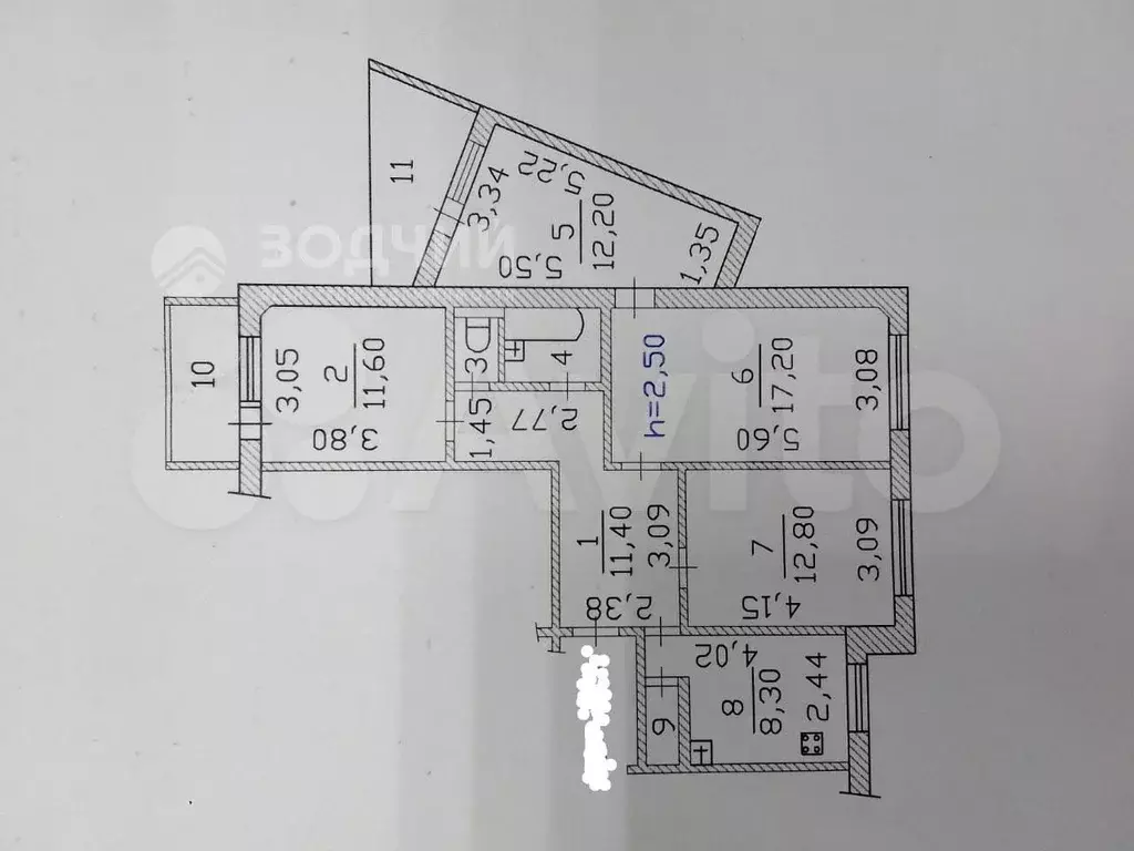 4-к. квартира, 88,6 м, 7/9 эт. - Фото 0