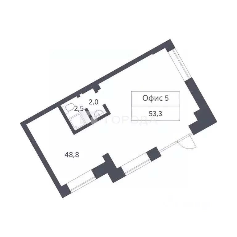 Офис в Новосибирская область, Новосибирск ул. 1-я Шевцовой, 31 (53 м) - Фото 2